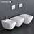 Duravit HAPPY D.2 WC: Elegant Wall-Hung Solution 3D model small image 1