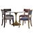 Modern Aero Round Dining Table Set with Classic Klismos Chair 3D model small image 2