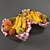 Handcrafted Rattan Fruit Baskets 3D model small image 1