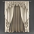 Classic Style Curtains 3D model small image 1