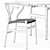 Stylish CH24 Chair and CH327 Table by Carl Hansen 3D model small image 6