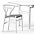 Stylish CH24 Chair and CH327 Table by Carl Hansen 3D model small image 11