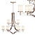 Satin Nickel Colton Chandelier 3D model small image 1