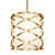 Austen Gold Pendant Light: Elegant Illumination 3D model small image 1
