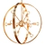 Elegant Marly Warm Brass Chandelier 3D model small image 1