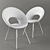 Modern Ring Chair | Stylish Armchair in Two Colors 3D model small image 3