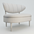 Modern Channel Back Chair 3D model small image 3