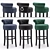 Elegant Eichholtz Sophia Loren Bar Stool 3D model small image 1