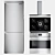 Sleek Kitchen Appliances Smeg 3D model small image 1