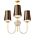 Sleek Black Robert Abbey Chandelier 3D model small image 1