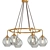 Vintage Vibes: Quoizel Brass Chandelier 3D model small image 1