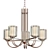 Elegant Melody Brushed Nickel Chandelier 3D model small image 1