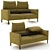 Avalanche 3-Seater Fabric Sofa 3D model small image 1