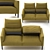 Avalanche 3-Seater Fabric Sofa 3D model small image 2