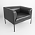 LIRO Leather Armchair - Gray 3D model small image 2