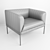 LIRO Leather Armchair - Gray 3D model small image 3