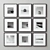 Artistic Frame Set: 9 Frames, 4 Colors 3D model small image 1