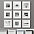 Artistic Frame Set: 9 Frames, 4 Colors 3D model small image 2