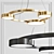 Brass LED Ring Chandelier: Elegant Illuminate Ambiance 3D model small image 1