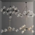 Elegant Glass Bole Chandeliers Collection 3D model small image 1