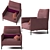 Avalanche Upholstered Armchair 3D model small image 2