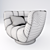 Elegant Velvet Sofa 3D model small image 3