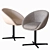 Minotti Russell Chair: Sleek 3D Design 3D model small image 2