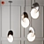 Celestial Chrome Pendant Light 3D model small image 1