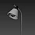 Elegant Metal and Wood Floor Lamp 3D model small image 3