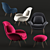 Luxe Velvet Swoon Armchair 3D model small image 1