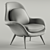 Luxe Velvet Swoon Armchair 3D model small image 3