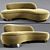 Vladimir Long Curve Sofa: Sleek and Stylish Seating Solution 3D model small image 1