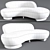 Vladimir Long Curve Sofa: Sleek and Stylish Seating Solution 3D model small image 2