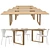 Elegant Oak Essay Table & Series 7 Chairs 3D model small image 2