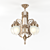 Pannon Brass 5-Light Chandelier 3D model small image 1