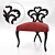 Symmetrical Plume Dining Chair 3D model small image 1