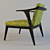 Elegant Rubelli Piron Chair 3D model small image 3