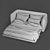 Elegant Bolzan Jill Daybed 3D model small image 3
