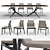 Sleek Cattelan Italia Atlantis Table & Ginevra Chair Set 3D model small image 2