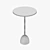 Elegant Marble Martini Side Table 3D model small image 3