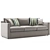 Modern Track Arm Sofa Set 3D model small image 3