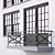 Title: Sleek Black Loft Windows 3D model small image 2