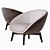 Modern Elegance: Russell Armchair 3D model small image 1