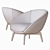 Modern Elegance: Russell Armchair 3D model small image 3