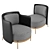 Minotti Tape Chair 3D model small image 1