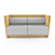 Rustic Wood Sofa 3D model small image 3