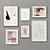 Modern Frame Set: 6-Piece Collection 3D model small image 1