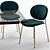 Elegant Ines Dining Chair & Berlin Table 3D model small image 2
