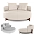 Elegant Amalia Sofa by Natuzzi 3D model small image 3