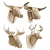 Plywood Animal Trophy Heads 3D model small image 1